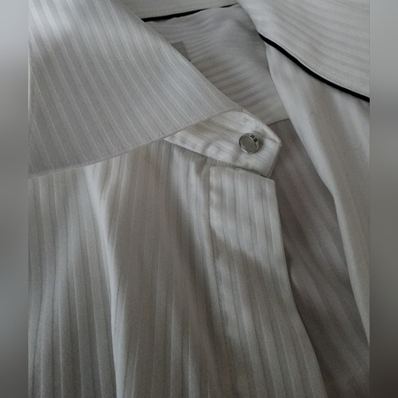 Eton Contemporary White Stoped Men's Button Up Longsleeve Shirt Size 43/17 - Picture 4 of 12